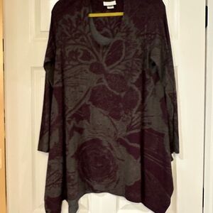 Soft Surroundings Purple and Gray Tunic